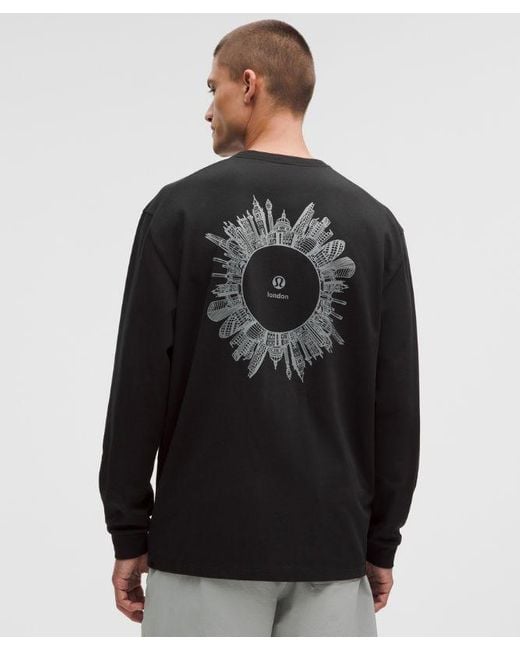 lululemon athletica Black – Heavyweight -Jersey Long-Sleeve Shirt London – – Size Small for men