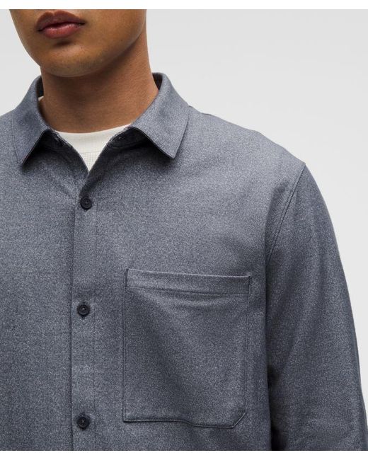 lululemon athletica Blue – Brushed Woven Overshirt – – Size Large for men