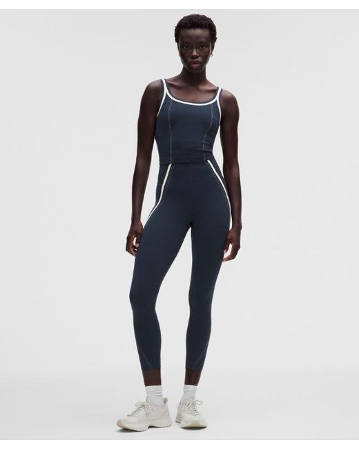 lululemon athletica Blue – Glow Up Super-High-Rise Tight Leggings Pipe Detail – 25" – – Size 4