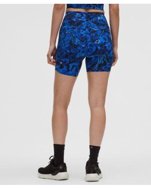 lululemon athletica Blue Fast And Free High-Rise Short 6"