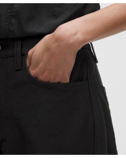 lululemon athletica Black Easyfive Low-Rise Classic Wide-Leg Pant