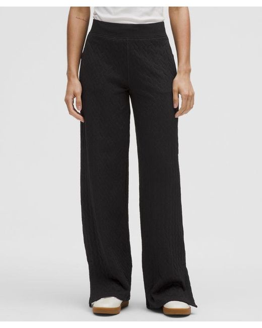 lululemon athletica Black Engineered Warmth Cable-Knit Pant