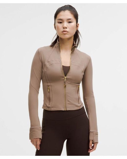 lululemon athletica Brown Define Cropped Jacket Nulu