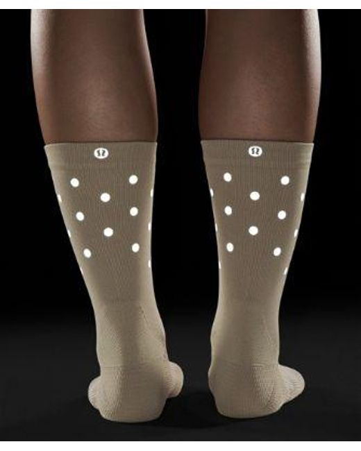 lululemon athletica Natural Power Stride Crew Socks Dot Reflective