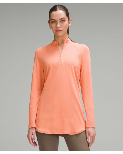 lululemon athletica Pink Swiftly Relaxed Long-length Half Zip
