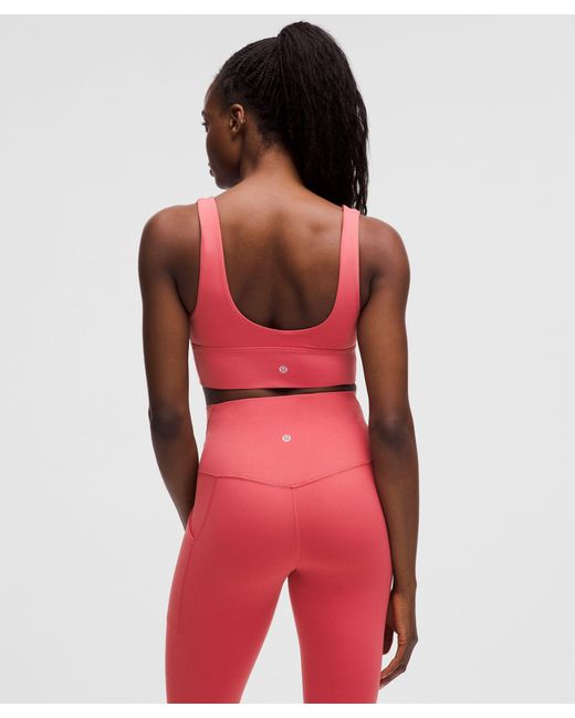 lululemon athletica Red Align V-Neck Bra Light Support, C/D Cup