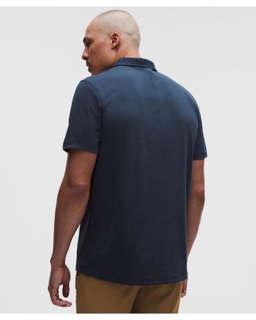 lululemon athletica Blue – Evolution Short-Sleeve Polo Shirt – – Size Large for men