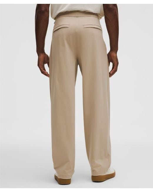 lululemon athletica Natural – Daydrift Relaxed-Fit Pleated Trousers Regular No Belt Loops – Color Khaki – for men