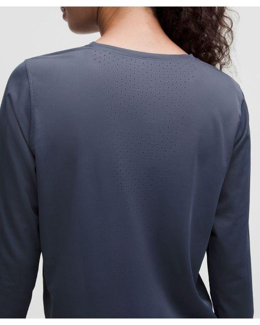 lululemon athletica Blue – Fast And Free Long-Sleeve Shirt – – Size Large