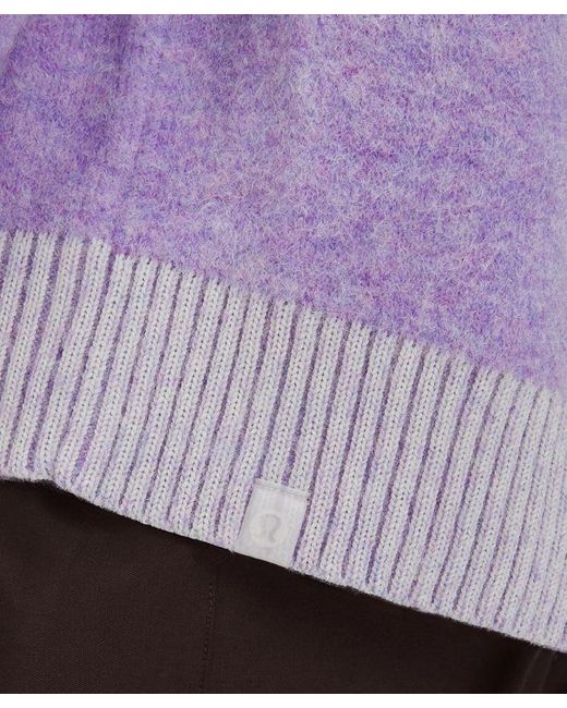 lululemon athletica Purple Alpaca Wool-blend V-neck Sweater