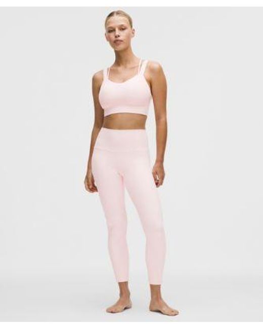 lululemon athletica Pink Like A Cloud Longline Bra