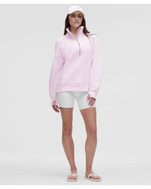lululemon athletica Pink Scuba Oversized Funnel-Neck Half Zip