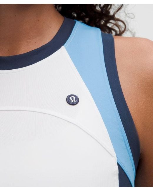 lululemon athletica Blue – Court Champ High-Neck Tennis Tank Top – – Size Medium