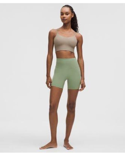 lululemon athletica Green Like A Cloud Ribbed Longline Bra