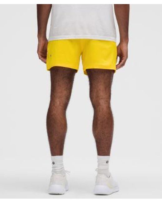 lululemon athletica Yellow – Pace Breaker Linerless Shorts – 5" – – Size 6 for men
