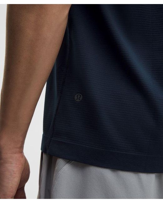 lululemon athletica Blue Metal Vent Tech Short-Sleeve Shirt for men