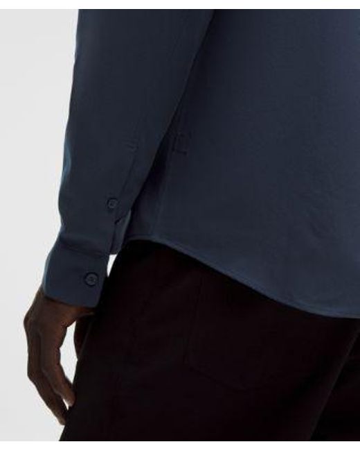 lululemon athletica Blue – New Venture Long-Sleeve Shirt Slim-Fit – – Size Large for men