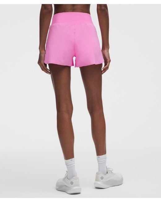 lululemon athletica Red – Fast And Free High-Rise Classic-Fit Split Shorts – 3" – – Size Large