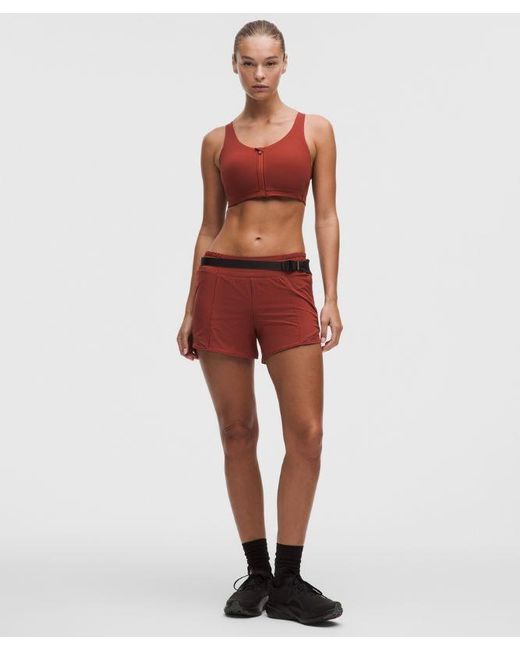 lululemon athletica Red – Energy Zip-Front Sports Bra High-Support, B–G Cups – – Size 10