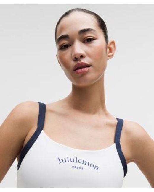 lululemon athletica Blue – Straight-Strap Sports Bra Light Support, B/C Cup Tennis Deuce – –