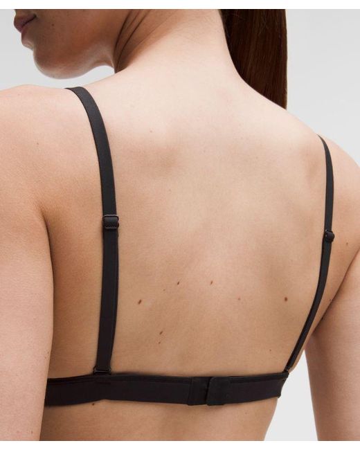 lululemon athletica Natural – Wundermost Ultra-Soft Nulu Spaghetti-Strap Triangle Bralette A/B Cup – – Size 6