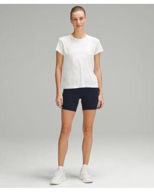 lululemon athletica White Train To Be Short-sleeve Shirt