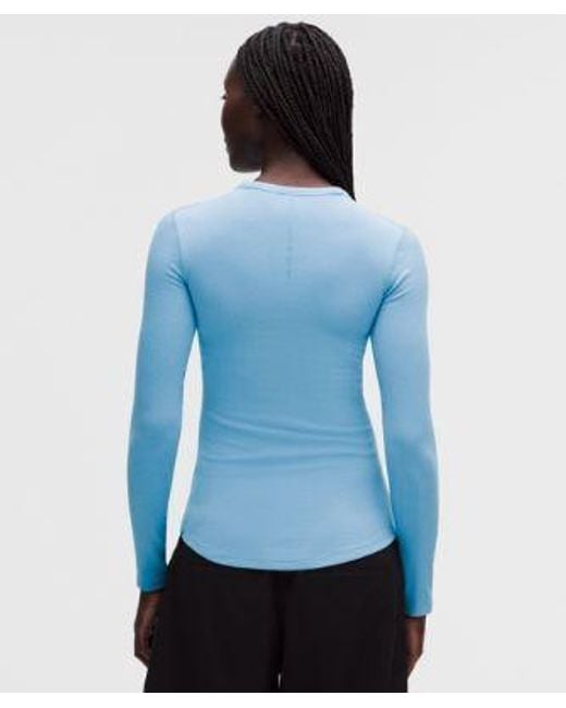 lululemon athletica Blue – Hold Tight Long-Sleeve Shirt – – Size 4
