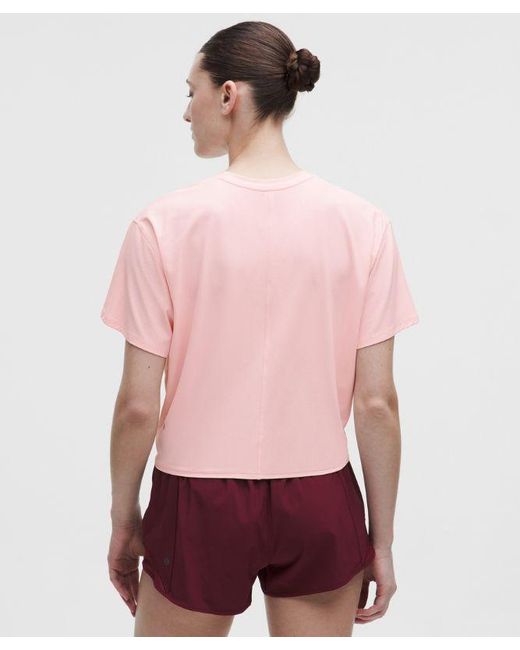 lululemon athletica Red – All-Sport Tie-Front Short-Sleeve Shirt – – Size Large