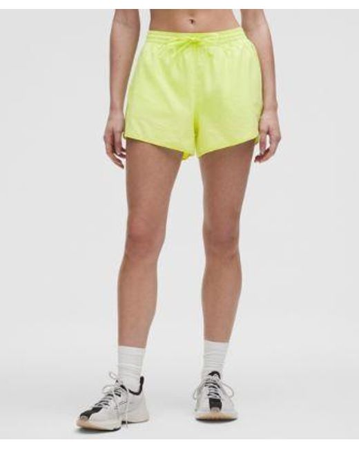 lululemon athletica Yellow Court Rival High-Rise Short 3"