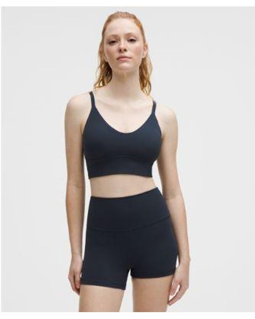 lululemon athletica Blue Focuser Scoop-Neck Bra Nulu