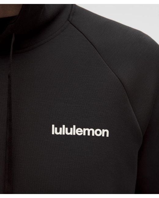 lululemon athletica Black – Smooth Spacer Classic-Fit Pullover Hoodie Wordmark – – Size Medium for men