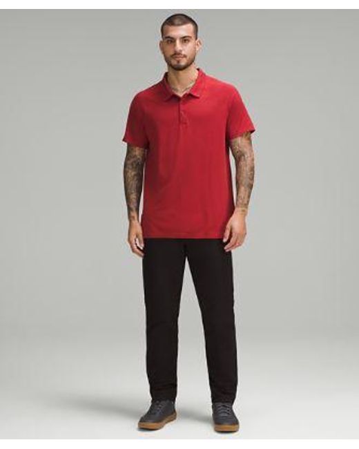 lululemon athletica Red – Metal Vent Tech Polo Shirt – – for men
