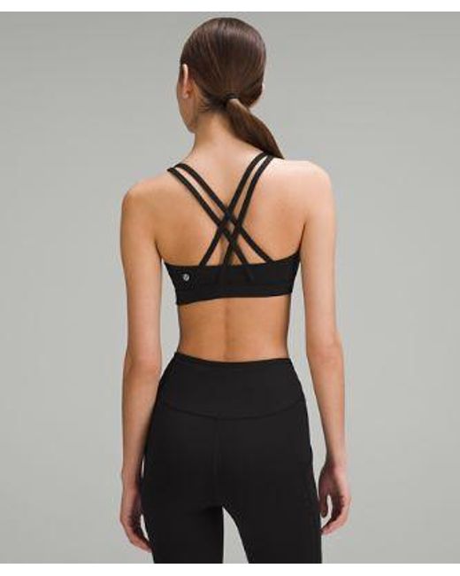 lululemon athletica Black Energy Sports Bra Medium Support
