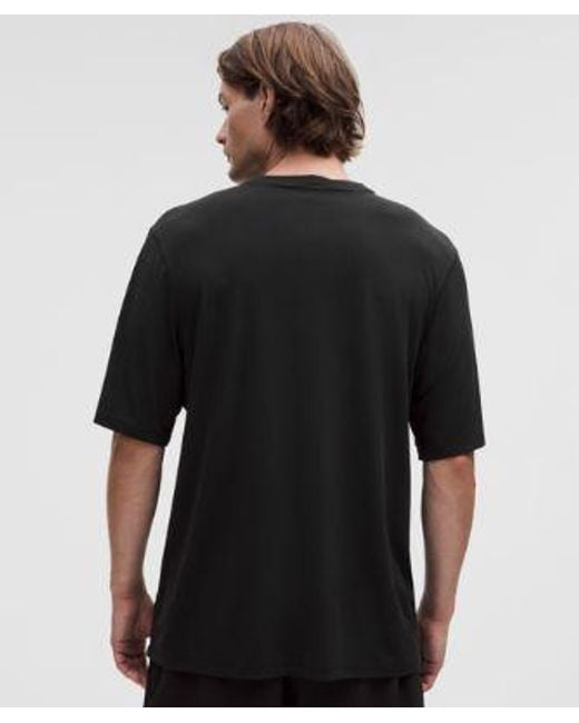 lululemon athletica Black Brushed Yoga Crewneck T-Shirt for men