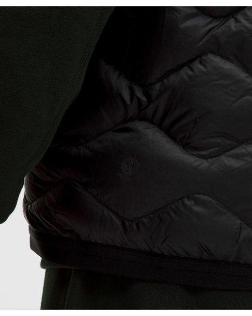 lululemon athletica Black Featherweight 900-Down-Fill Quilted Vest for men