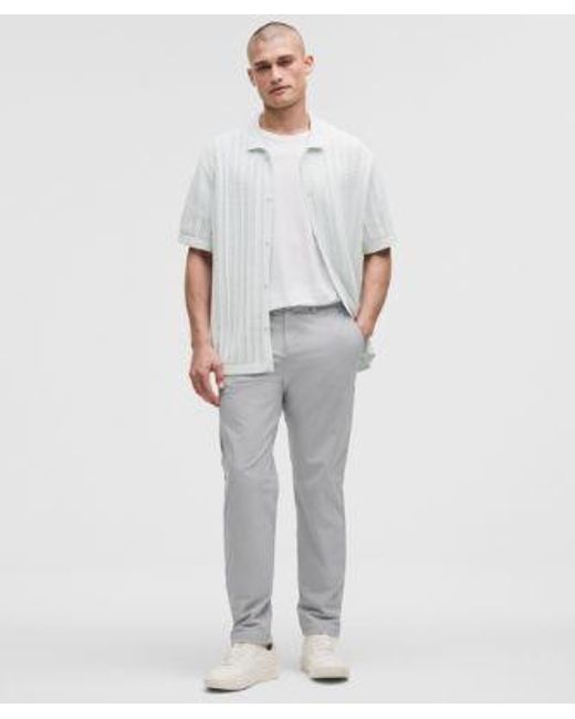lululemon athletica Gray Abc Classic-fit Trousers 34"l Warpstreme - Color Silver/grey - Size 28 for men