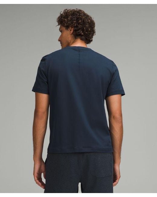 lululemon athletica Blue – Soft Jersey Short-Sleeve Shirt – – Size Large for men