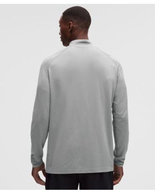 lululemon athletica Gray – Metal Vent Tech Half Zip Long-Sleeve Top – – Size Large for men