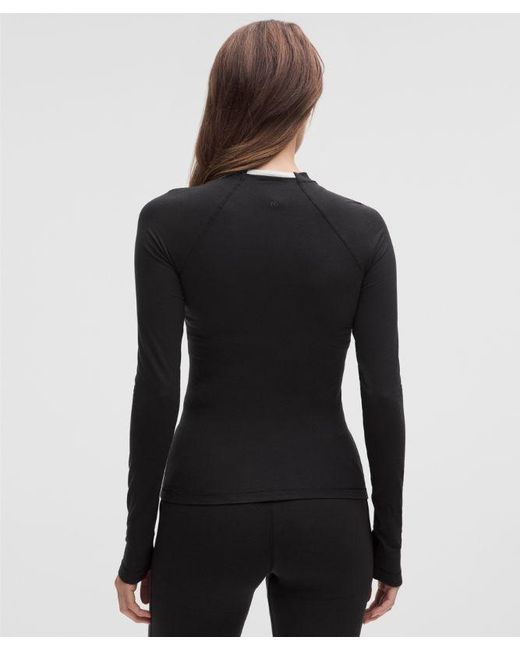 lululemon athletica Black – Merino Crewneck Base Layer – Wool-Blend – – Size Large
