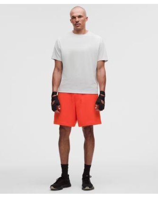 lululemon athletica Red Warm-Up Unlined Gym Short 7" for men