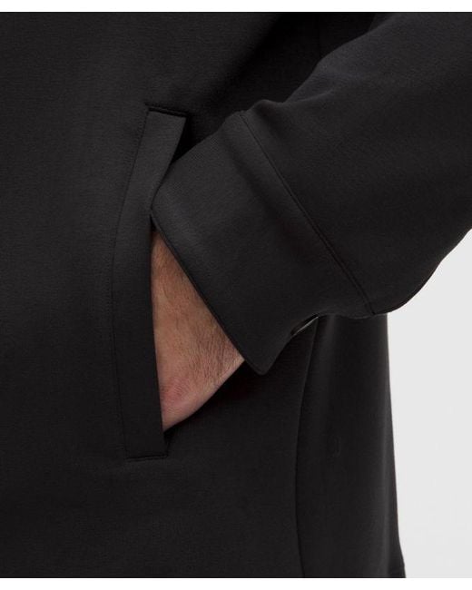 lululemon athletica Black – Smooth Spacer Collared Full Zip Hoodie – – Size Large for men