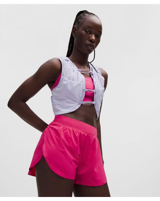 lululemon athletica Pink Fast And Free High-Rise Classic-Fit Split Shorts 3"
