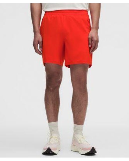 lululemon athletica Red – Pace Breaker Lined Shorts – 7" – – Size Large for men