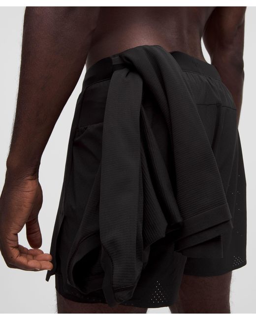 lululemon athletica Black Fast And Free Lined Running Shorts 5" for men