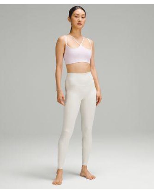 lululemon athletica Gray Nulu Strappy Yoga Bra Light Support, A/b Cup