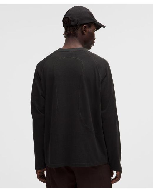 lululemon athletica Black – Organic Oversized Long-Sleeve Shirt Slnsh Collection – – Size Large for men