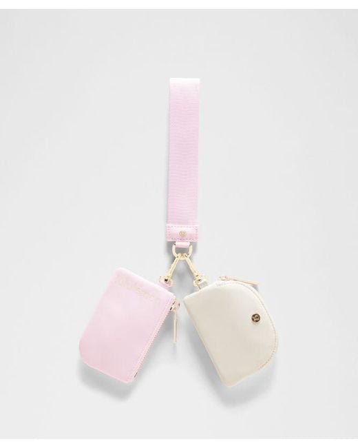 lululemon athletica Pink Dual Pouch Wristlet