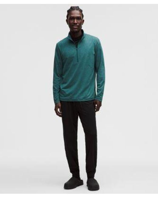 lululemon athletica Green – Soft Jersey Half Zip Long-Sleeve Top – – for men