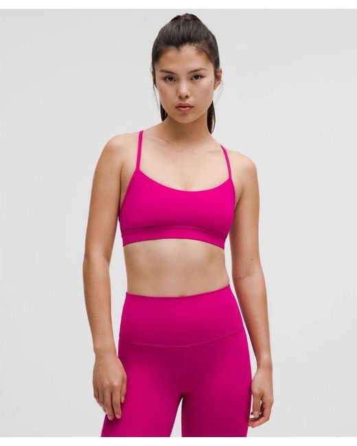 lululemon athletica Pink Flow Y Bra Nulu Light Support, A-C Cups