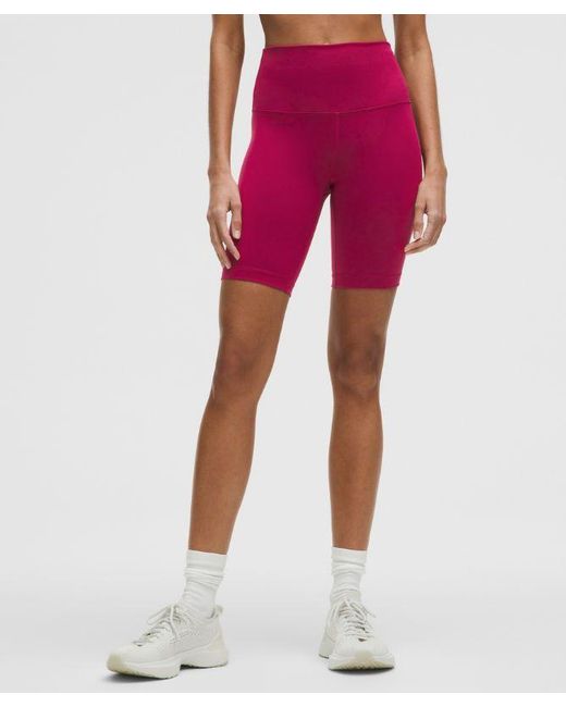lululemon athletica Pink – Wunder Train High-Rise Shorts – 8" – – Size 4